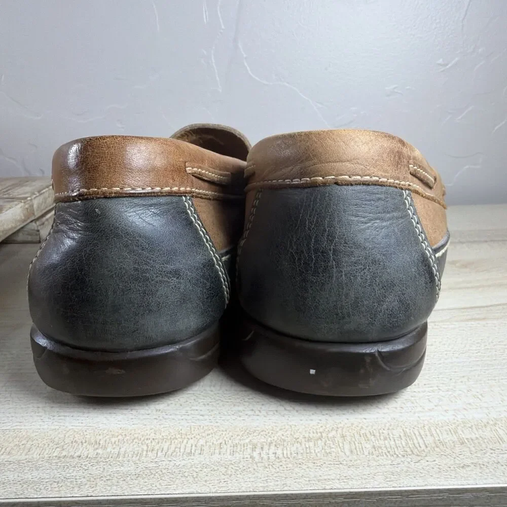 Johnston & Murphy Mens Brown Sheepskin Leather Driving Loafers 9.5M